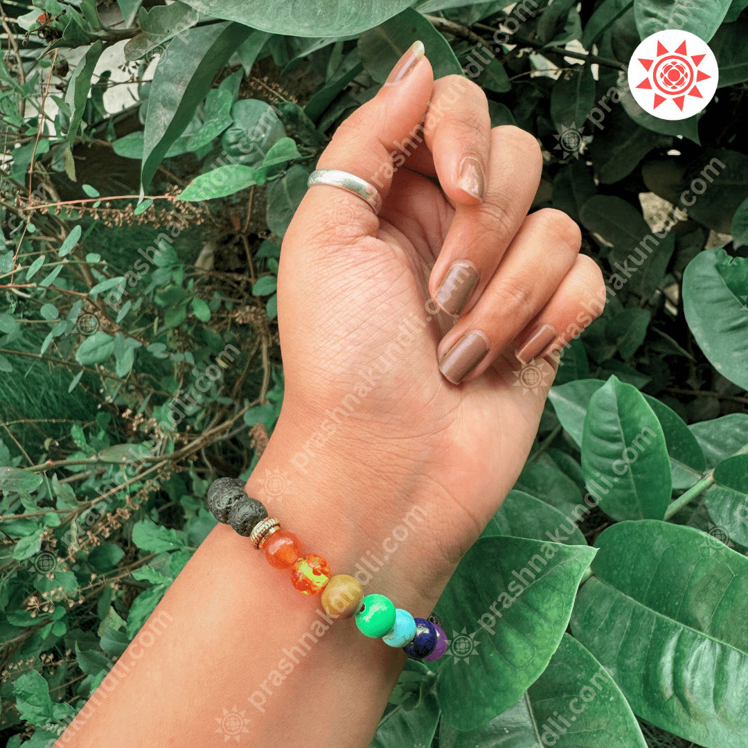 Lava 7 Chakra Bracelet by Best astrology consultation company-