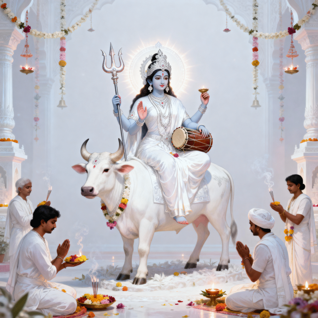 freepikadivineandserenedepictionofmaamahagaurisea13240 Best Astrology Consultion With free kundli analysis Maa Mahagauri