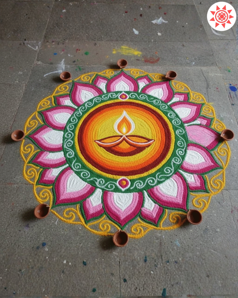 Rangoli Design for Dhanteras