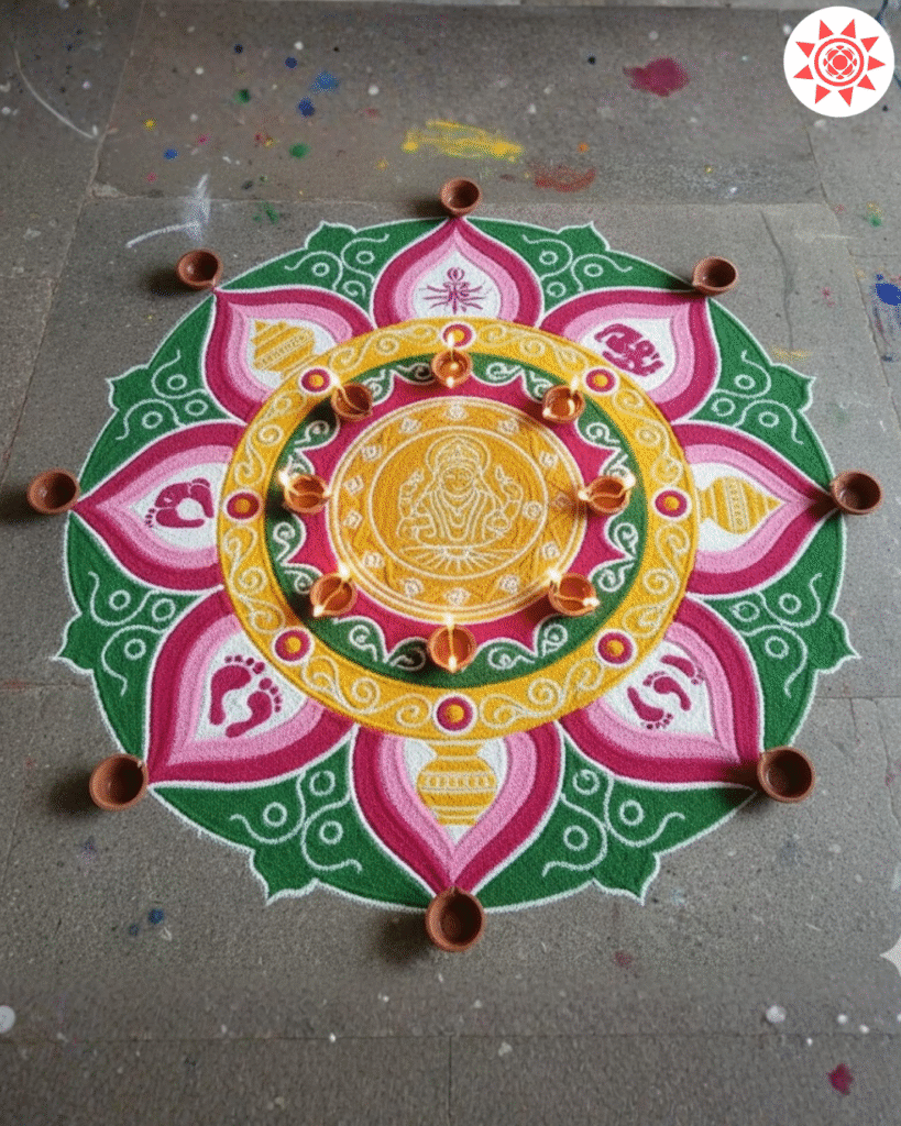 Rangoli Design for Dhanteras