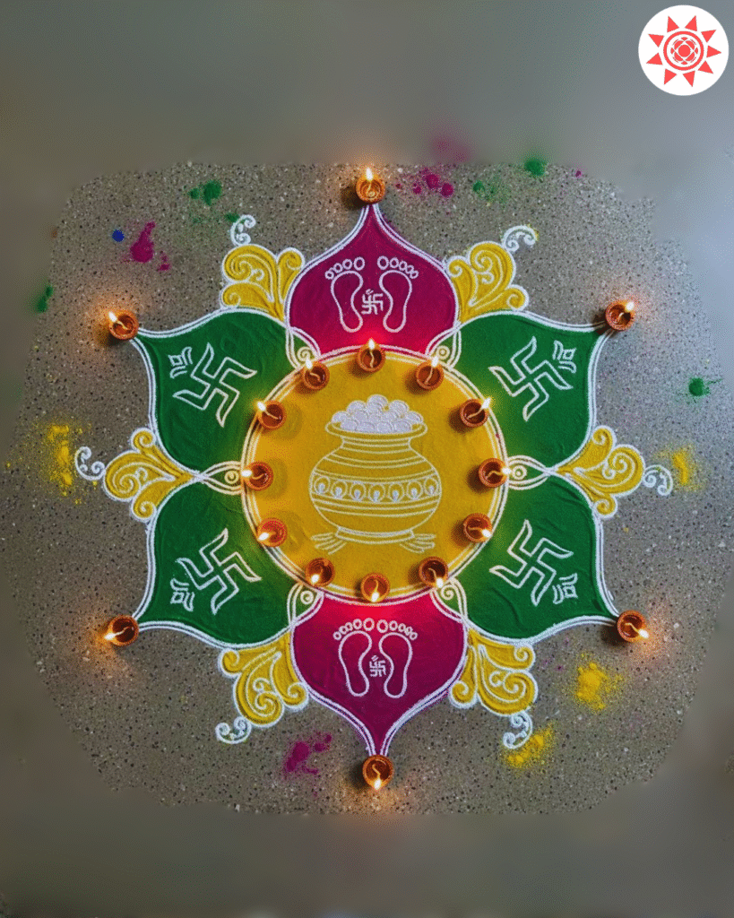 Rangoli Design for Dhanteras