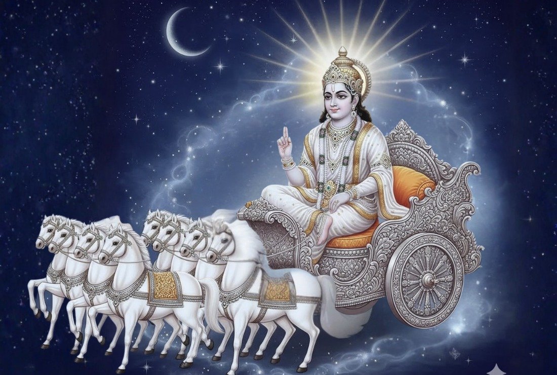 Chandra dev Chandra Dev is seated on his vehicle.