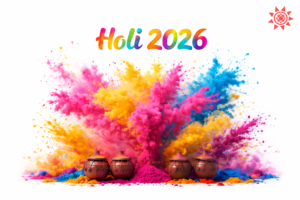 Holi 2026 Best Astrology Consultion With free kundli analysis Holi 2026 colorful powder splash with clay pots and vibrant gulal celebrating the Indian festival of colors Holi