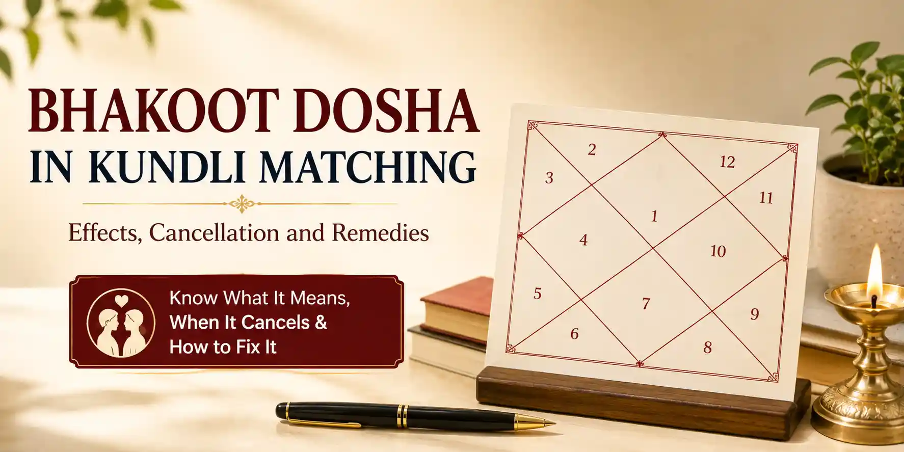 Bhakoot Dosha in Kundli Matching — Effects, Cancellation and Remedies