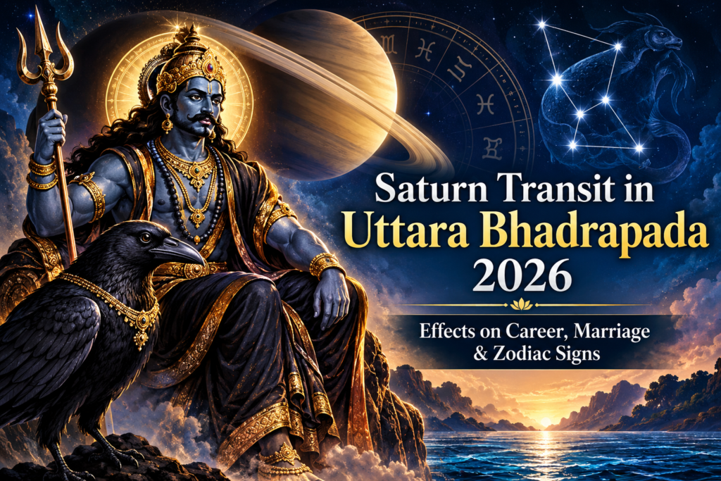 Saturn Transit in Uttara Bhadrapada 2026: Effects on Career, Marriage & Zodiac Signs
