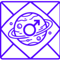 Envelope icon with a planet Earth motif in the center, suggesting international or global mail
