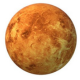 Mars, the red planet, shown as a textured orange-brown sphere against a dark background.